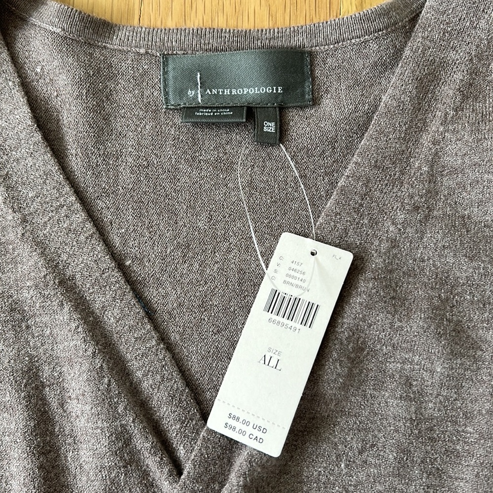 Anthropologie Cropped Tie-Front Kimono Cardigan - Picture 4 of 5